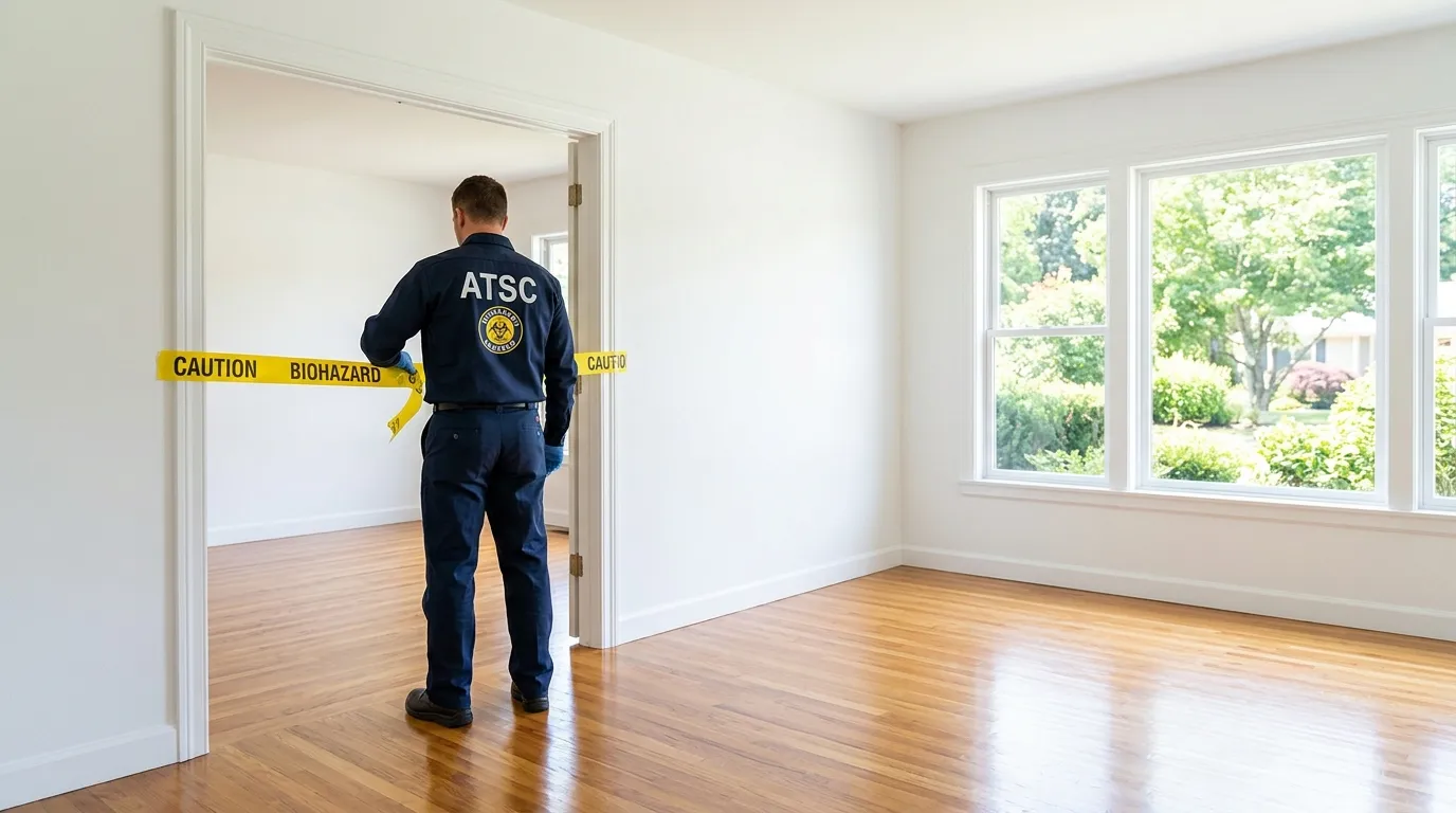 Certified biohazard cleanup crew performing Crime Scene Cleanup in Woodbridge